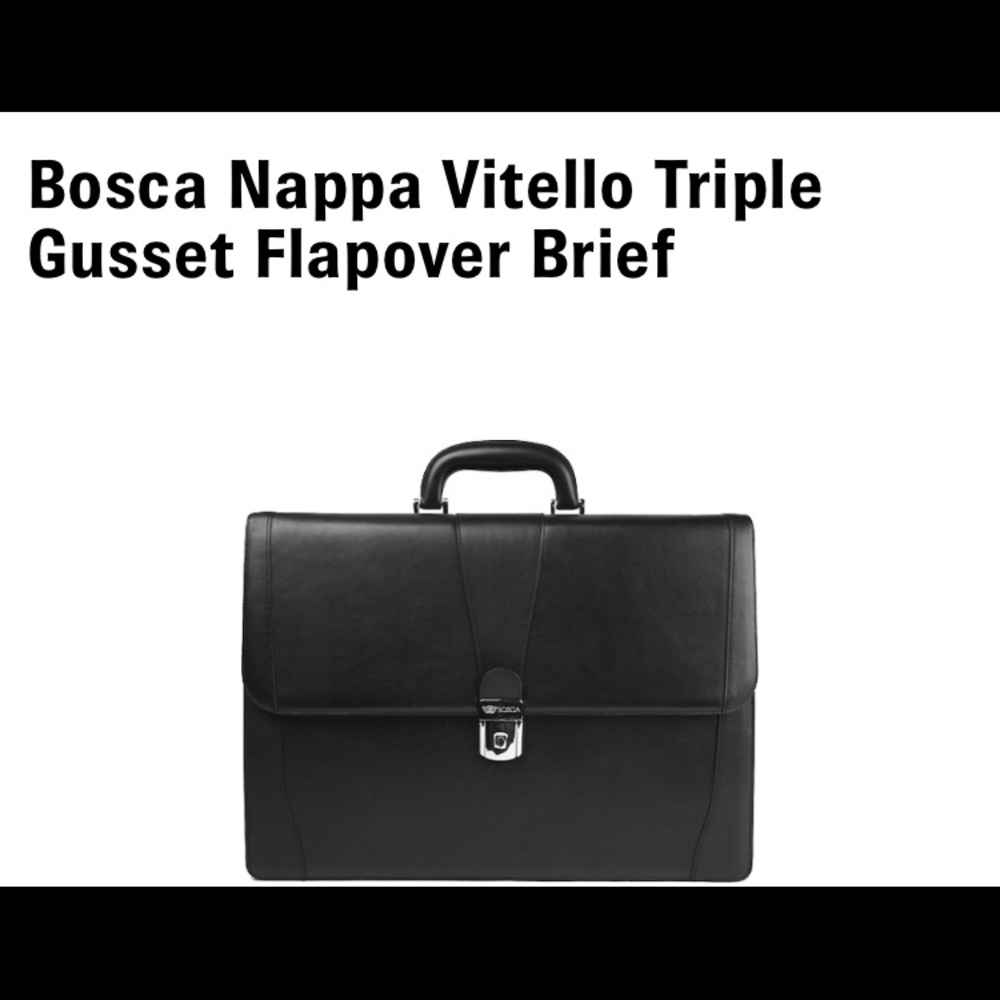 Bosca Nappa Vitello Triple Gusset Flapover Brief